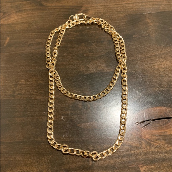 New Unisex 23 Inch Electroplated Gold Cuban Link Chain - Picture 3 of 9